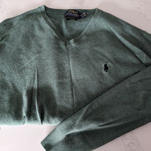 Ralph Lauren Pima Cotton V-Neck Sweater